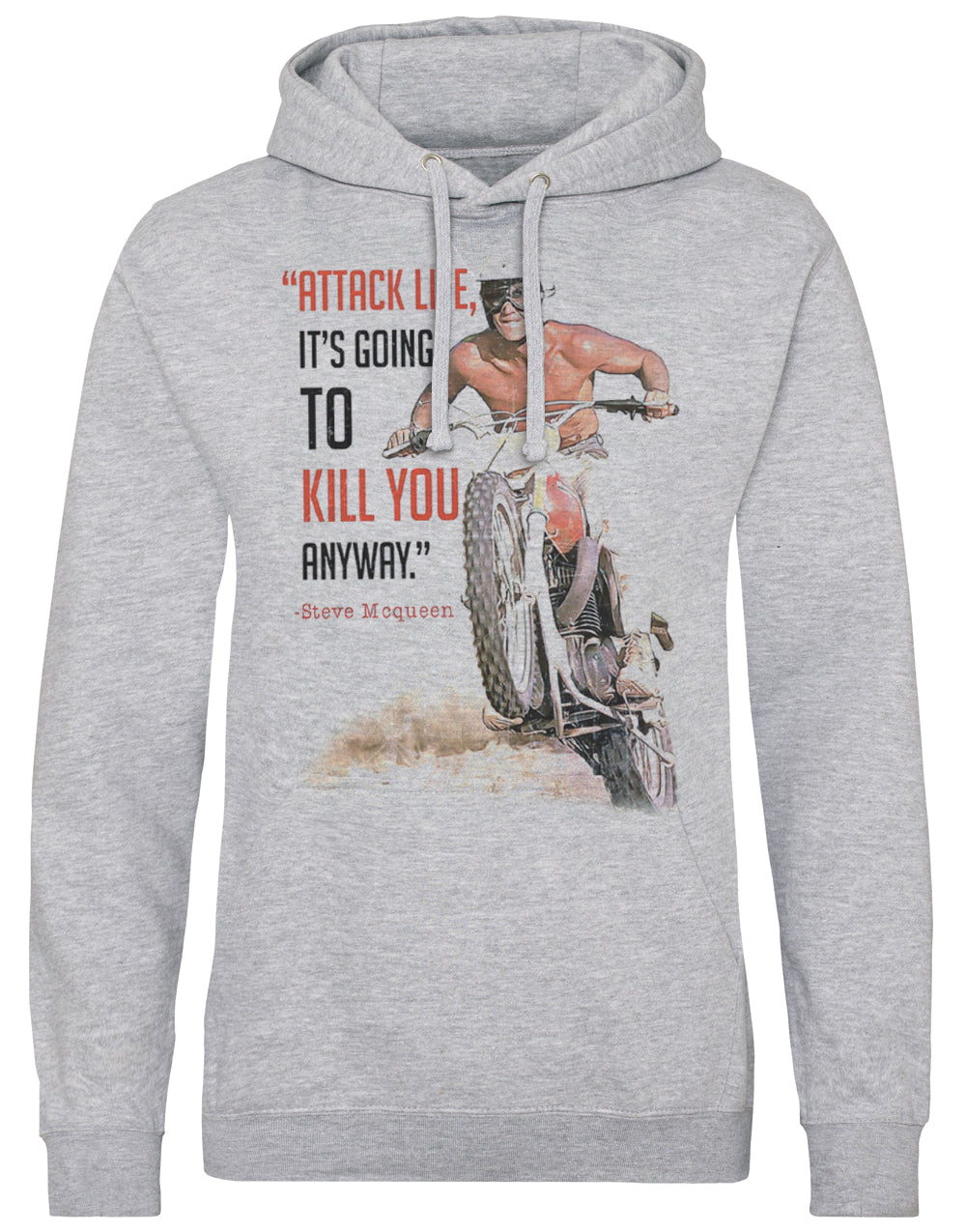 Luxury Premium Attack Life Hoodie - 80% Cotton, 20% Polyester, WRAP Certified