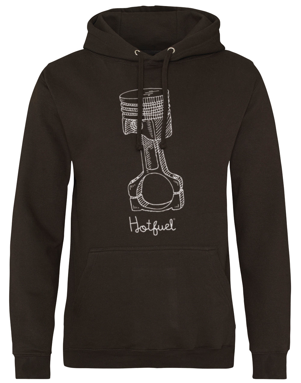Luxury Hotfuel Piston Print Hoodie - Premium 80% Cotton, Double Fabric Hood, Kangaroo Pocket