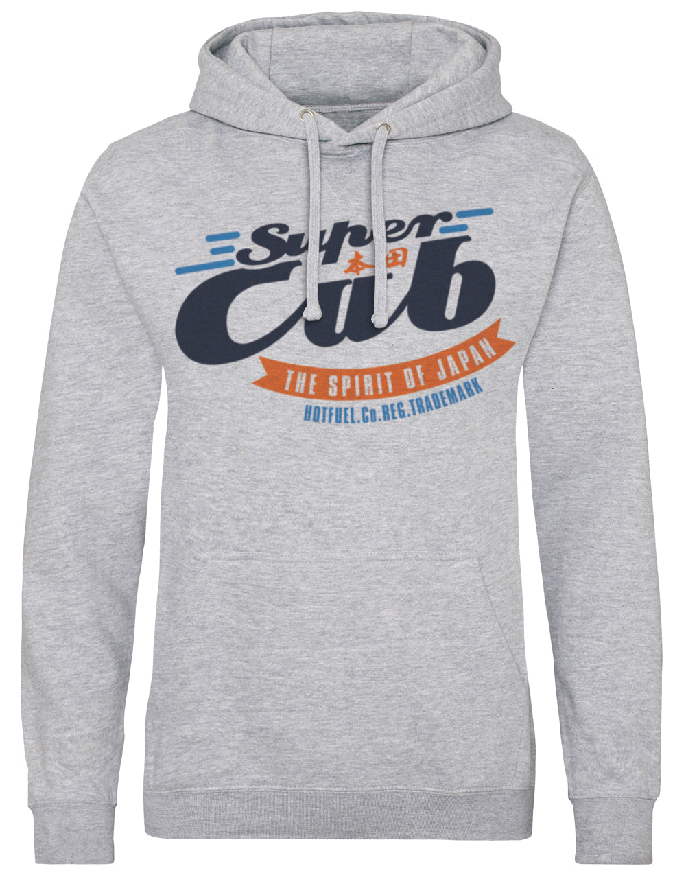 Super Cub Hoodie - Spirit of Japan, Premium Cotton Blend, Double Fabric Hood, Kangaroo Pocket
