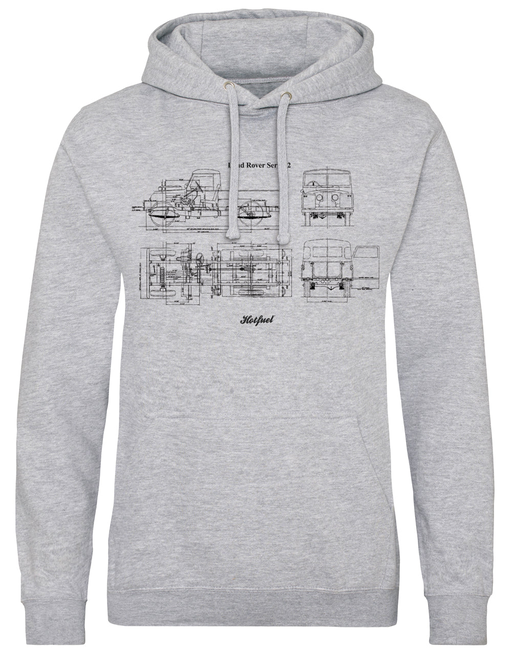 Premium Series 2 Blueprint Hoodie - 80% Cotton, Double Fabric Hood, Kangaroo Pocket