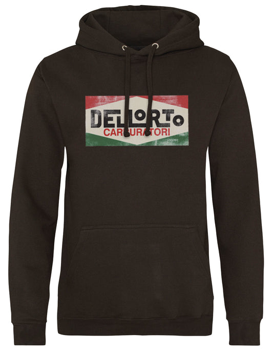 Premium Dellorto Hoodie - 80% Ringspun Cotton, Double Fabric Hood, Kangaroo Pocket