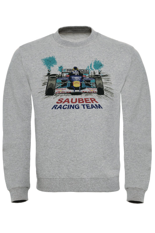 Premium Sauber Racing Team Sweatshirt - 80% Ringspun Cotton, Stylish Ribbed Detailing, Soft Fleece Lining