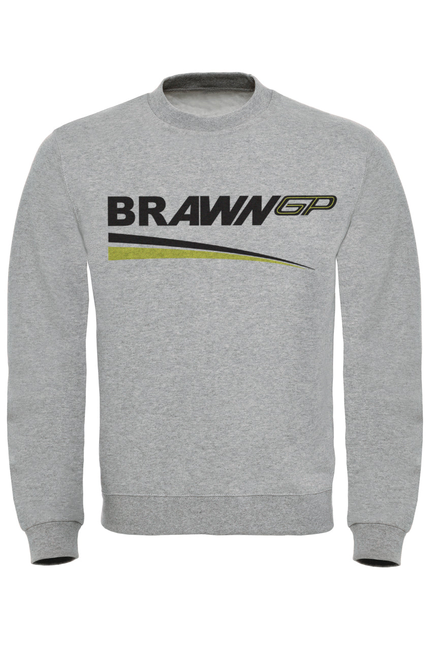 Men's Brawn GP Formula 1 Sweatshirt - Iconic 2009 Championship Logo, Premium Cotton Blend