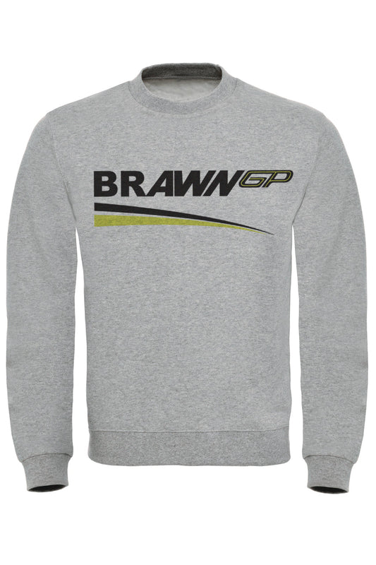 Men's Brawn GP Formula 1 Sweatshirt - Iconic 2009 Championship Logo, Premium Cotton Blend