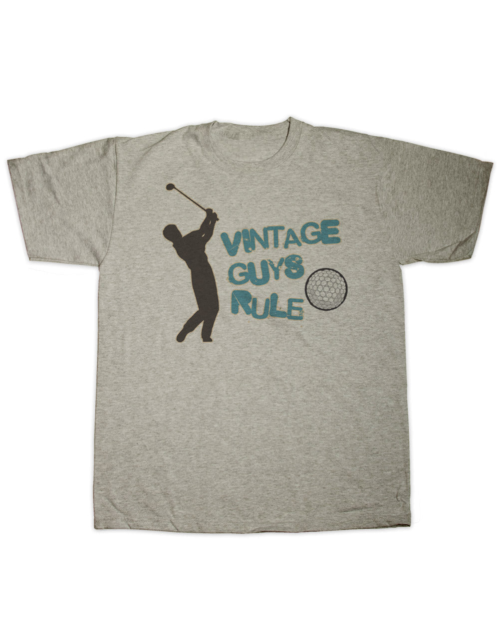 Vintage Guys Rule Golf T-Shirt – Premium Quality 100% Cotton, Contemporary Fit, Soft Feel