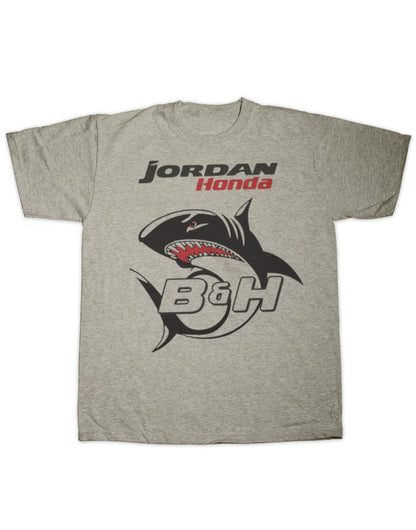 Jordan Honda B&H Shark T-Shirt - Premium 100% Cotton, Contemporary Fit, Soft Hand Feel