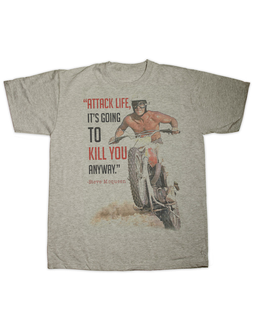 Premium 100% Cotton Attack Life T-Shirt - Modern Fit, Soft Feel, Stylish Design