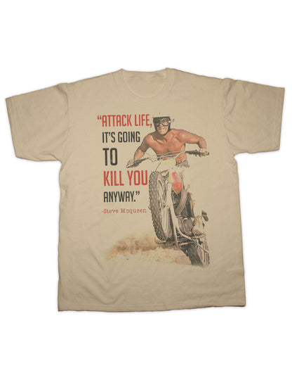 Premium 100% Cotton Attack Life T-Shirt - Modern Fit, Soft Feel, Stylish Design
