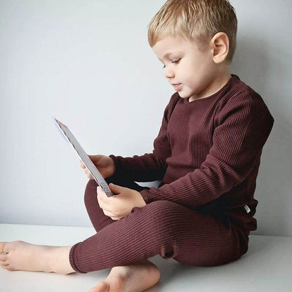 Chic DreamBuy Family Pyjamas in Aubergine - Comfortable and stylish matching outfits for every family member to enjoy quality time together.