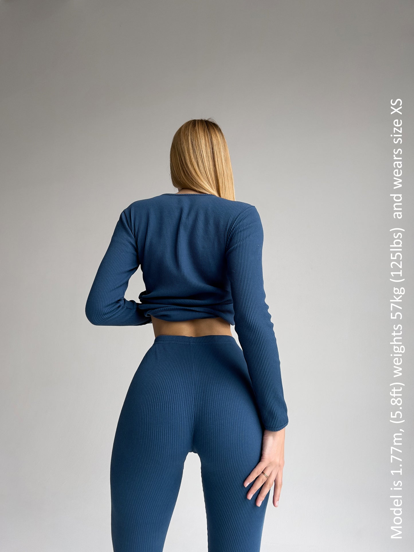 DreamBuy’s Midnight Blue 2-Piece Pyjama Set styled for a relaxed loungewear experience, perfect as a thoughtful gift for any occasion.