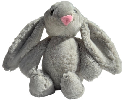DreamBuy's exquisite beige Bunny Plush Toy, custom embroidered with a child's name, perfect for luxurious gifting.