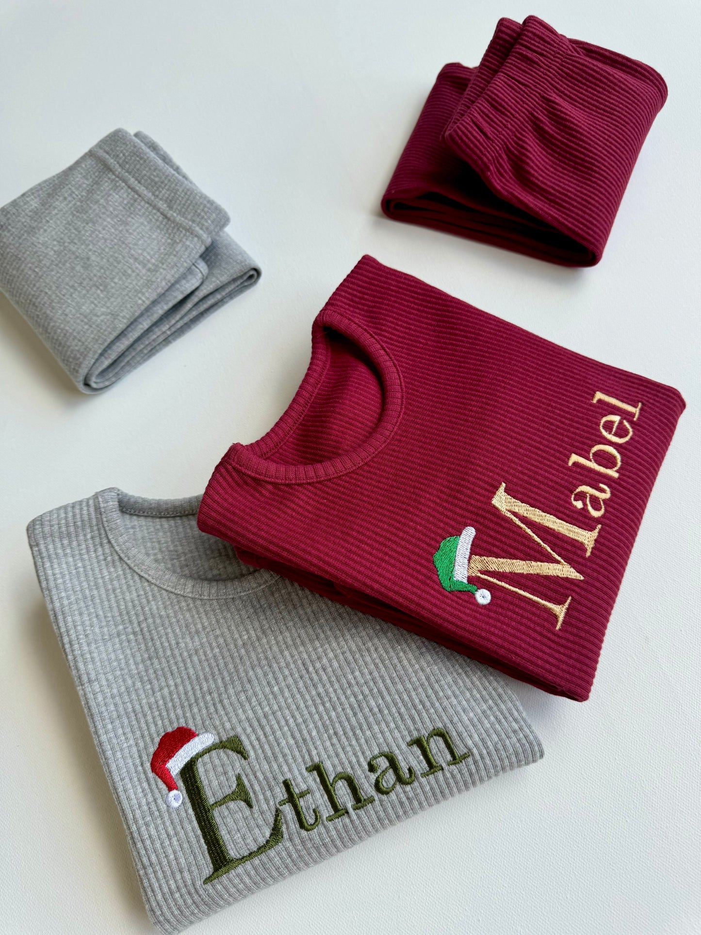 DreamBuy Christmas family pajamas in soft fabric, designed for comfort and festive family gatherings.