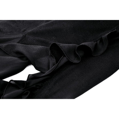 Luxury Dark In Love Izora Fishtail Skirt showcasing a side opening detail, elegantly designed to flatter curves.