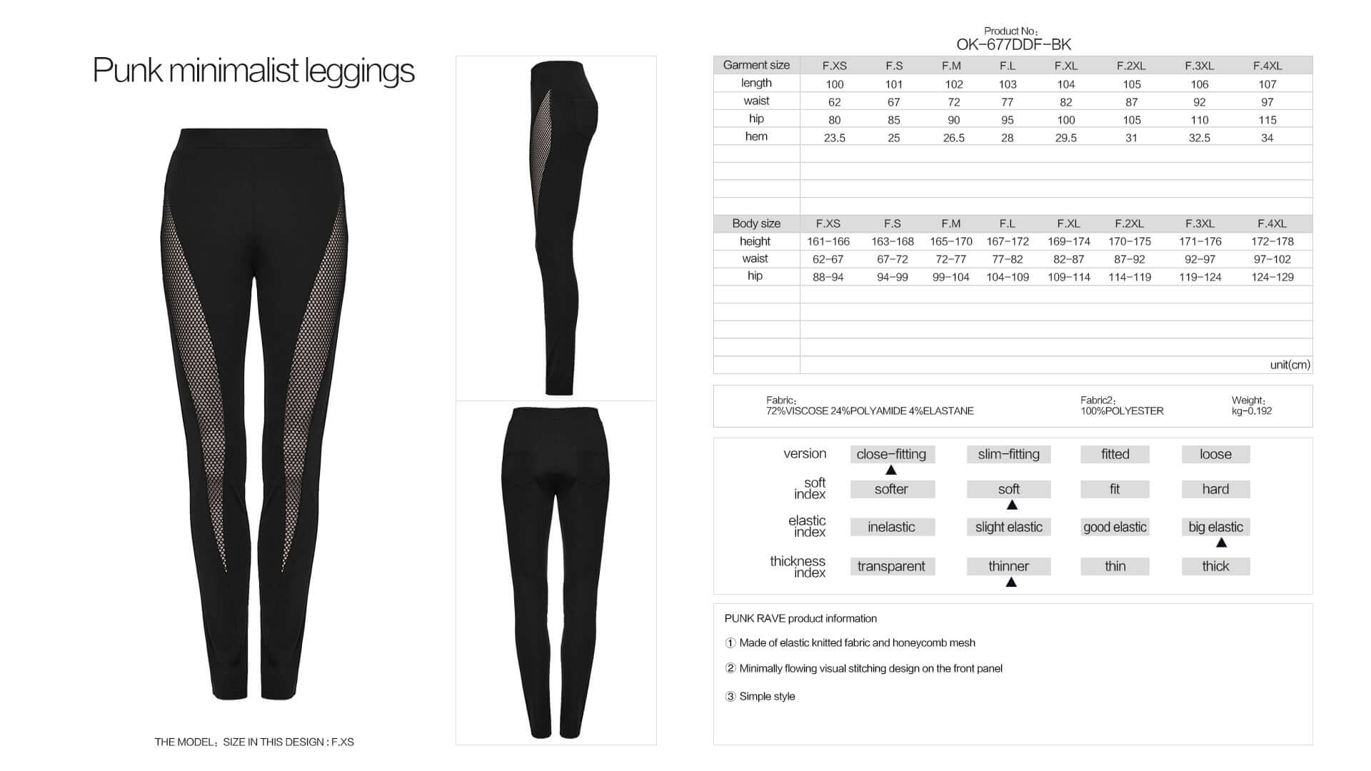 Full view of the Punk Rave Ausha Leggings, styled with a fashionable outfit showcasing their versatility and edgy appeal.
