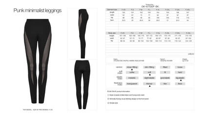 Full view of the Punk Rave Ausha Leggings, styled with a fashionable outfit showcasing their versatility and edgy appeal.