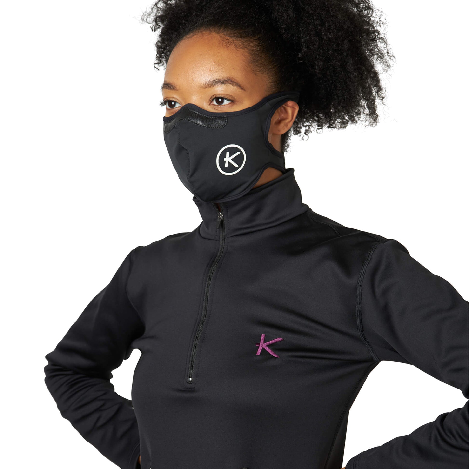 KYMIRA K-Mask showcasing advanced nanofibre viral filter technology, designed for luxurious comfort and superior protection, suitable for sizes S/M/L.