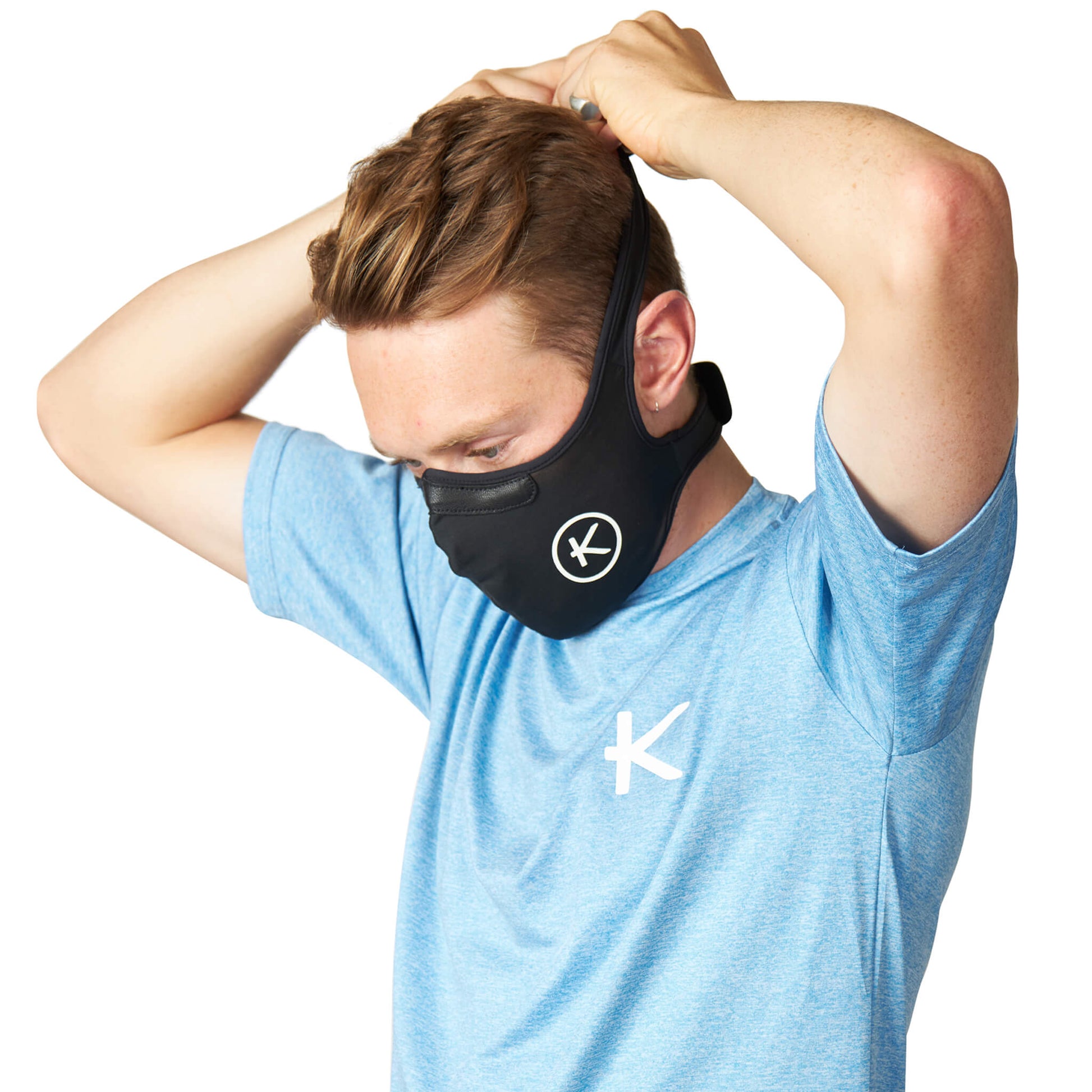 Close-up of KYMIRA K-Mask showcasing the integrated Nanofibre K-Filter, offering 99.6% filtration efficiency for luxury protection.