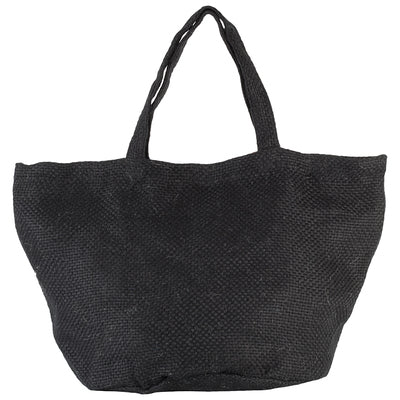 Luxurious 58L eco-friendly natural jute bag featuring a stylish zipped pocket and elegant matching handles.