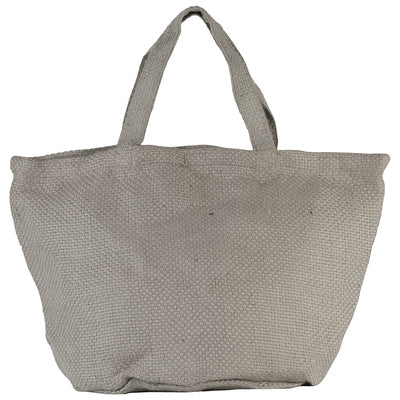 Elegant 100% natural jute bag with a chic design, showcasing its spacious 58L capacity and sustainable craftsmanship.