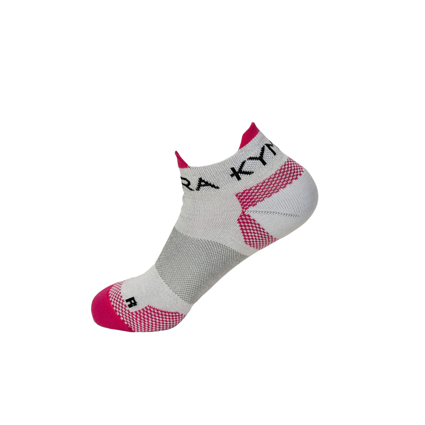 Elegant KYMIRA Infrared Ankle Socks showcasing cushioned comfort and arch support, designed for optimal performance during physical activities.