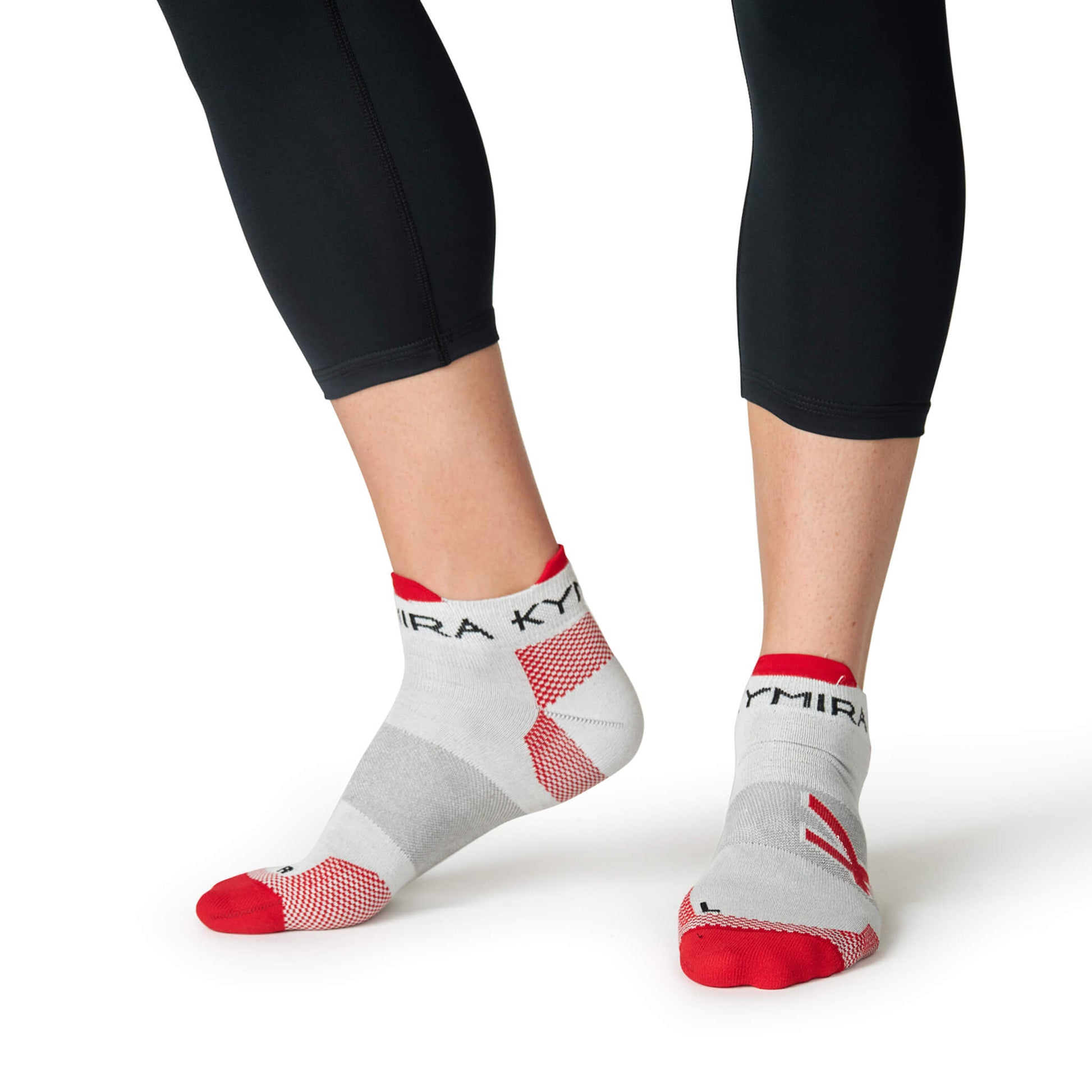 Sleek KYMIRA Infrared Ankle Socks demonstrating superior fabric technology for improved blood circulation and comfort in various activities.