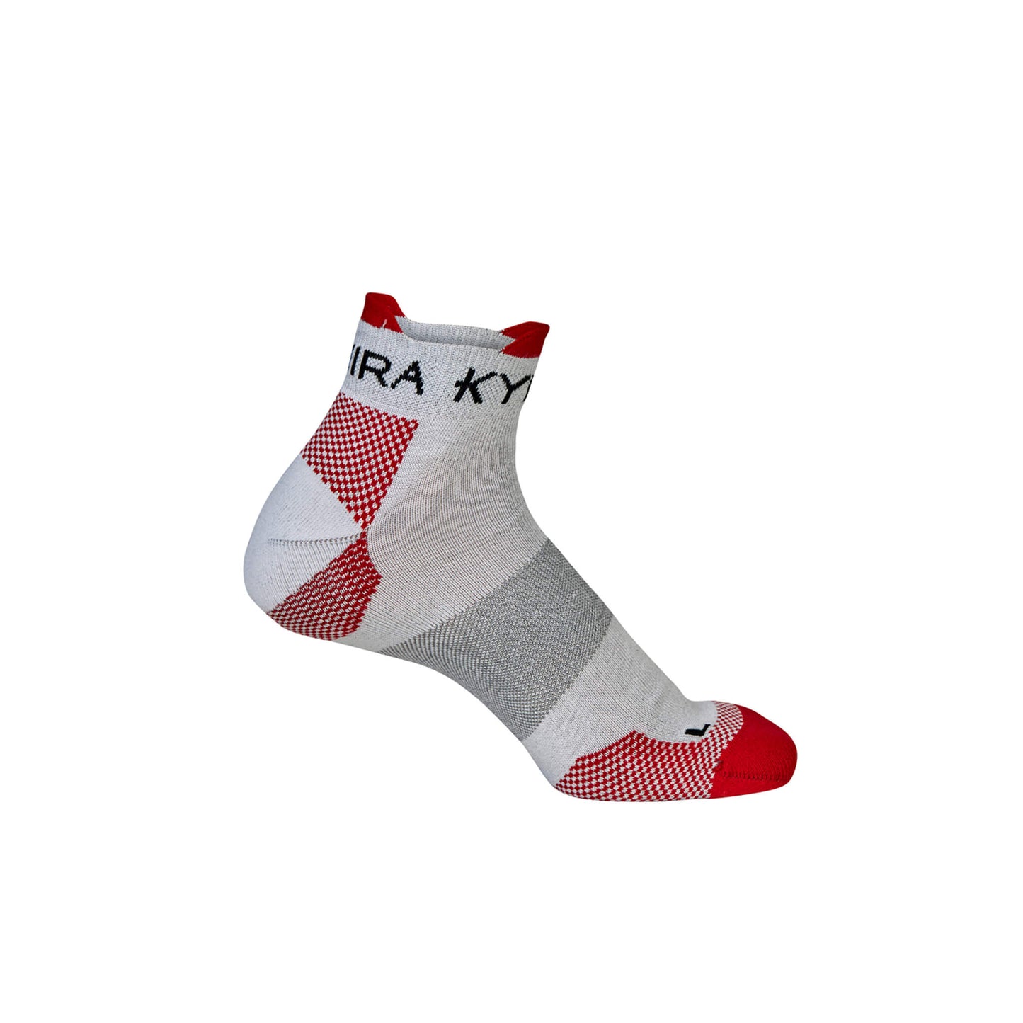 KYMIRA Infrared Ankle Socks in luxurious fabric, showcasing cushioned heel and toes for ultimate comfort and support.