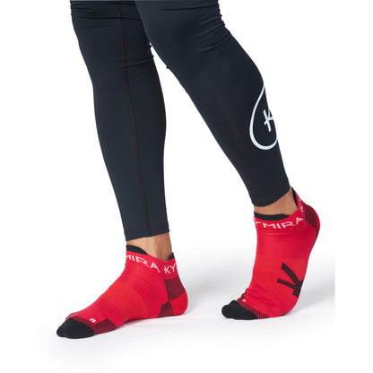 Luxury KYMIRA Infrared Ankle Socks in black, featuring cushioned comfort, arch support, and designed for ultimate performance.