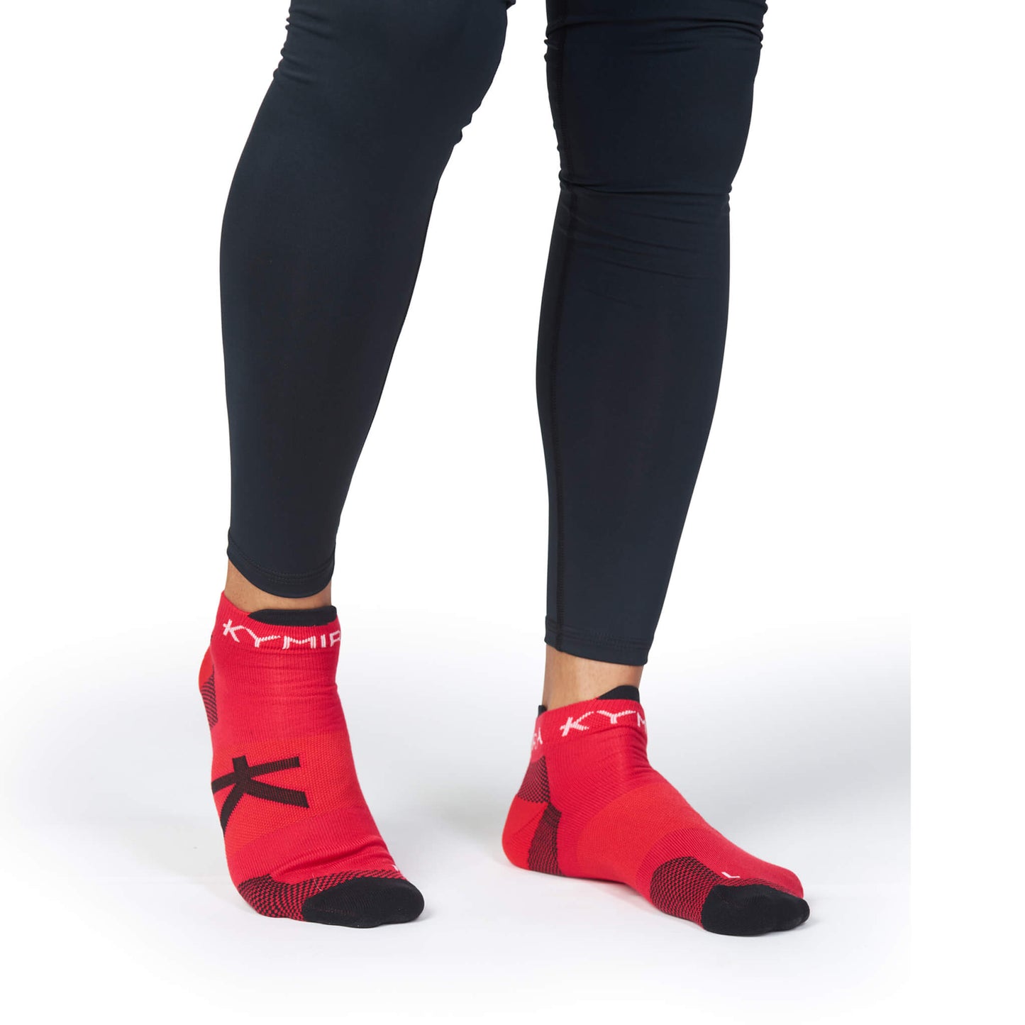 Exquisite KYMIRA Infrared Ankle Socks with anti-rub tabs and ribbed cuffs, promoting both style and performance for athletes.