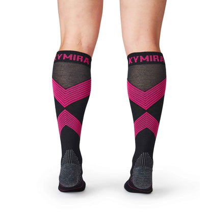 Luxury KYMIRA Infrared Compression Socks 2.0 featuring targeted support, designed for sizes S to L for optimal performance and recovery.