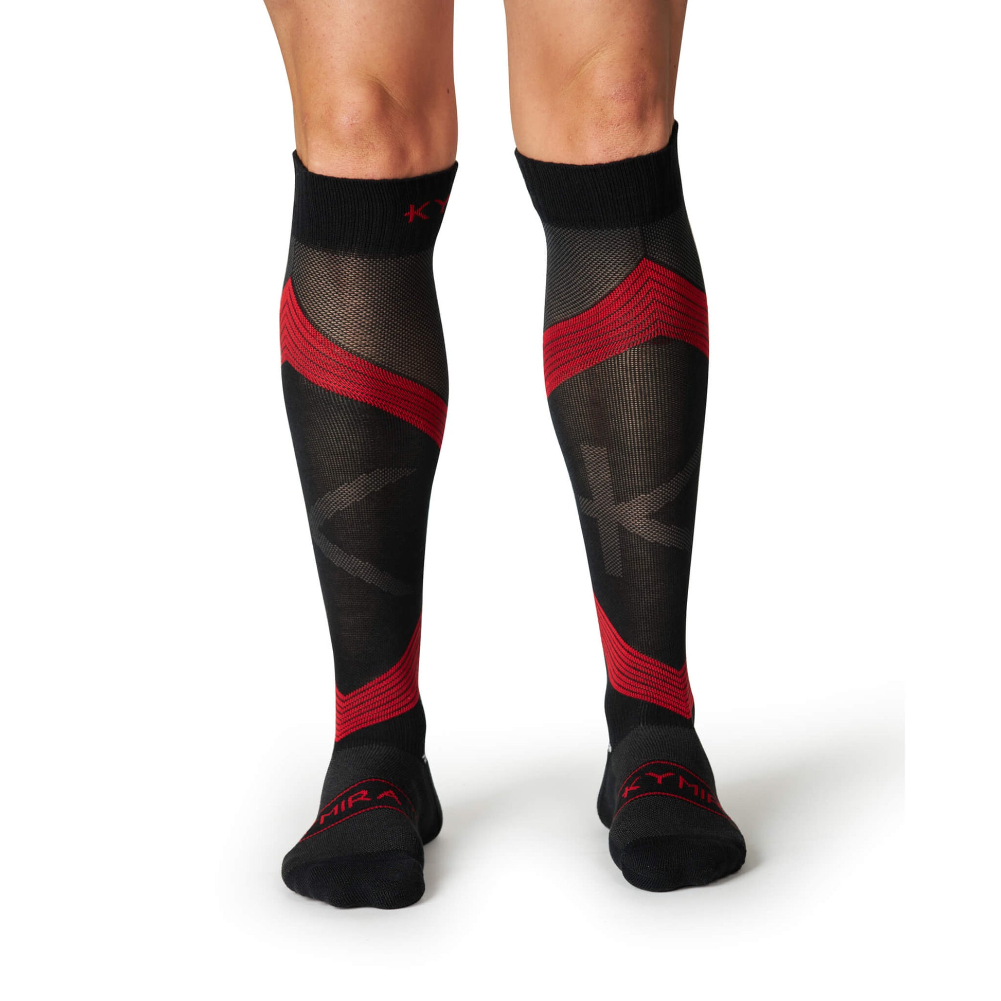 Luxurious KYMIRA Infrared Compression Socks 2.0 designed for targeted support, featuring graduated compression and soft fabric for ultimate comfort.