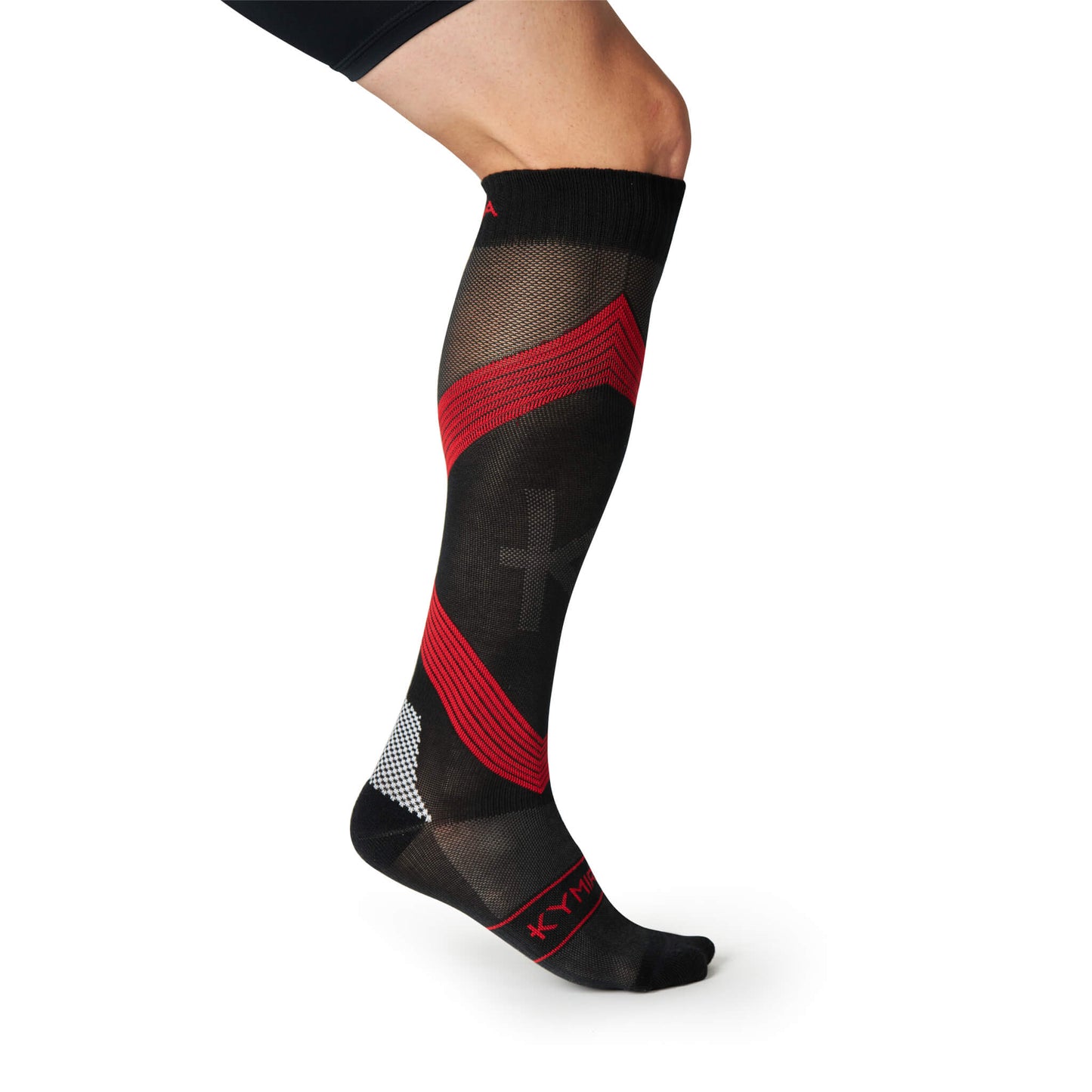 Premium KYMIRA Infrared Compression Socks 2.0 showcasing breathable fabric and ribbed cuffs for a luxurious wearing experience.