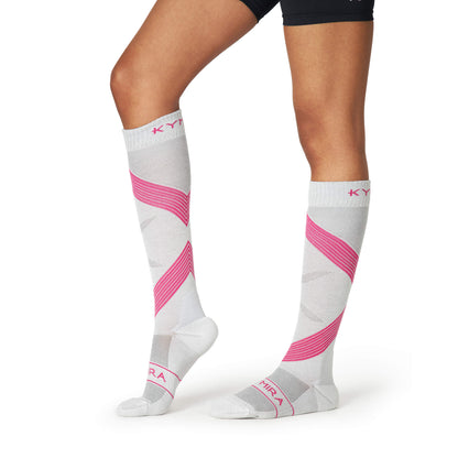 Premium KYMIRA Infrared Compression Socks 2.0 featuring precise sizing options, tailored for comfort and enhancement in various sports activities.
