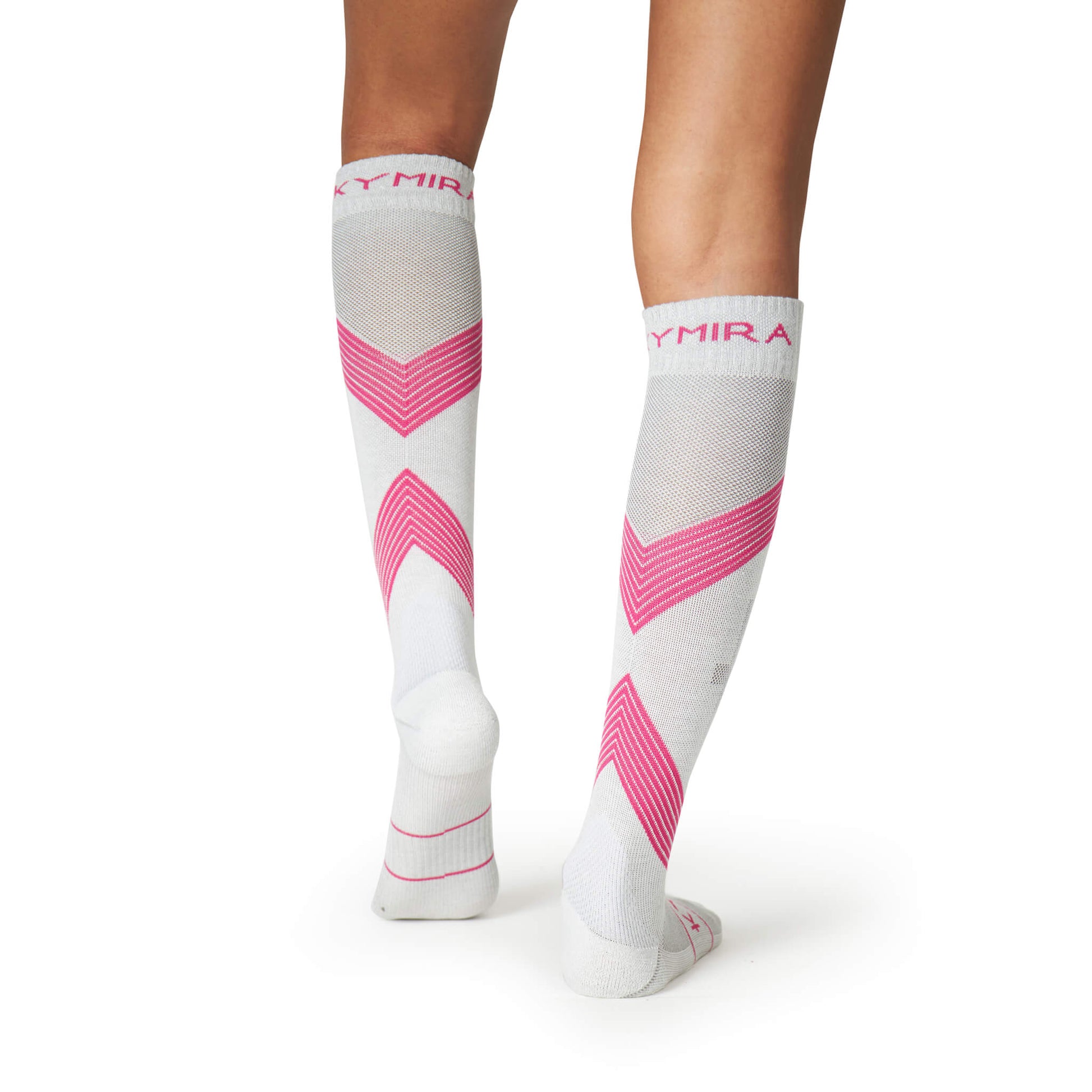 Elegant KYMIRA infrared compression socks featuring graduated compression fit and stylish design for athletic wear.
