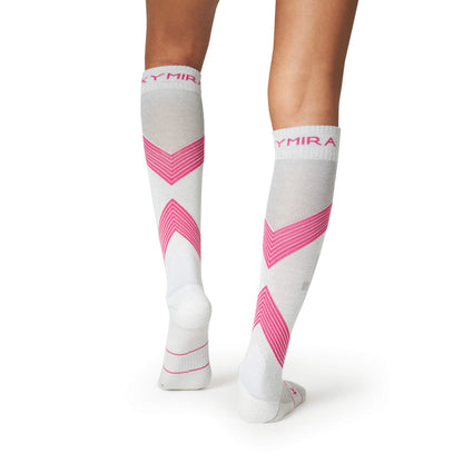 Elegant KYMIRA infrared compression socks featuring graduated compression fit and stylish design for athletic wear.