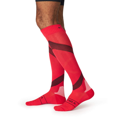 Elegant KYMIRA Compression Socks featuring cushioned heel and toe for ultimate comfort and support during sports.