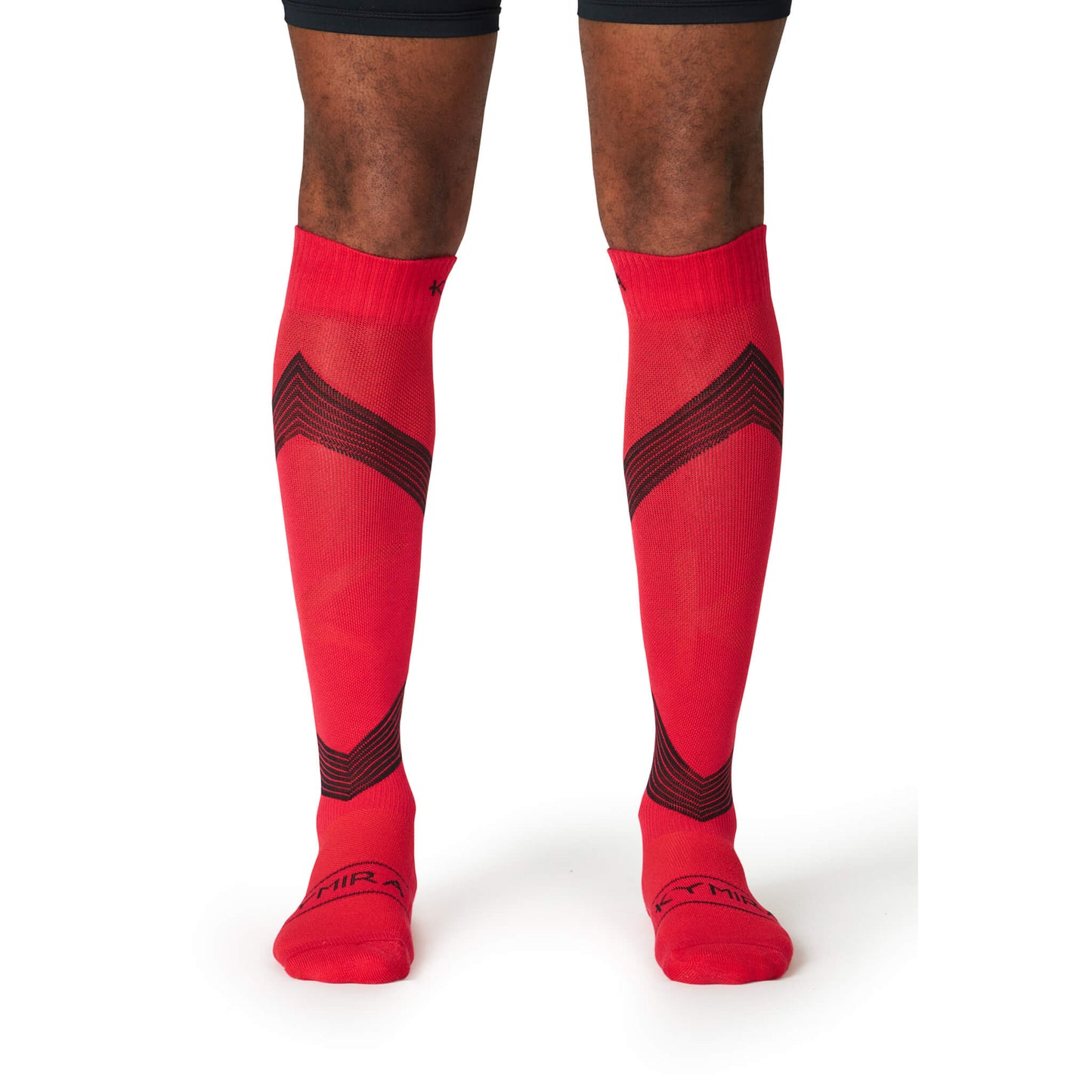 Sophisticated KYMIRA Infrared Compression Socks highlighting targeted support bands for calf and arch stability.