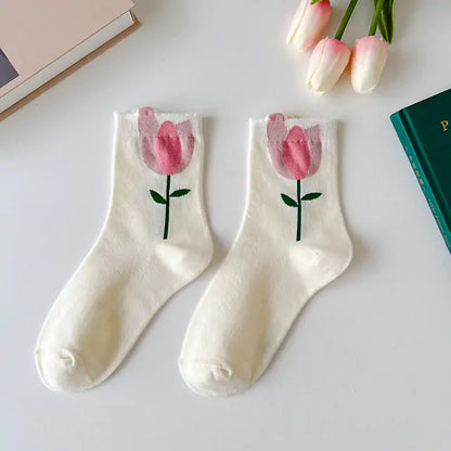 Versatile white Kawaii Women’s Frilly Ruffle Socks by Dazzling Dreams Studio, designed to complement both casual and formal attire effortlessly.