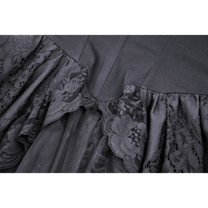 Chic styling of the Dark In Love Lilinoe Off Shoulder Dress with ornate lace-up back, representing a blend of elegance and modern fashion.