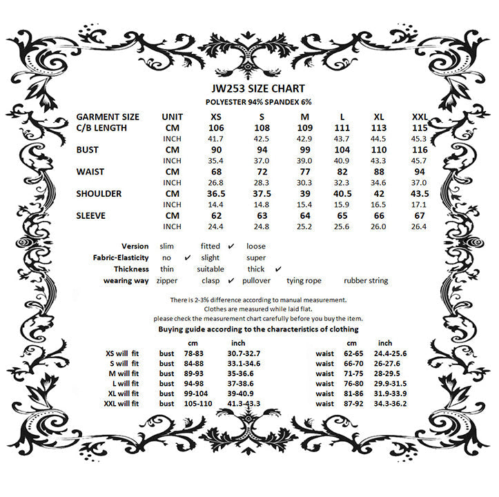 Close-up view of the Dark In Love Lorelei Tail Coat's fabric, made of 94% polyester and 6% spandex, offering a sophisticated fitted silhouette.