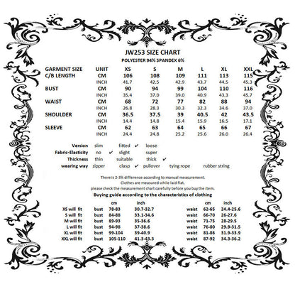 Close-up view of the Dark In Love Lorelei Tail Coat's fabric, made of 94% polyester and 6% spandex, offering a sophisticated fitted silhouette.