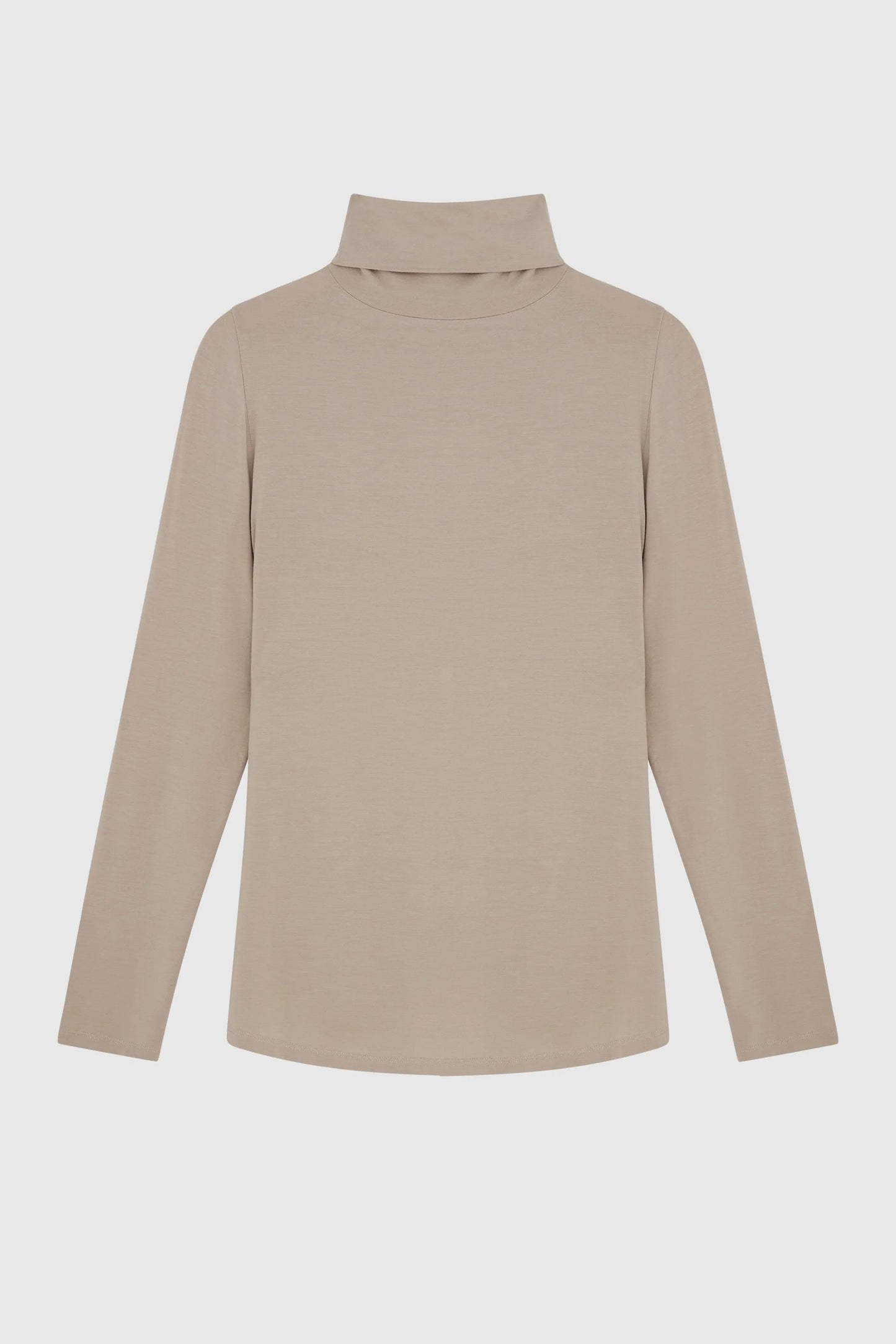 Luxurious Women's Roll Neck Top in TENCEL™ Micro Modal showcasing elegant drape and exquisite softness, ideal for sophisticated layering.