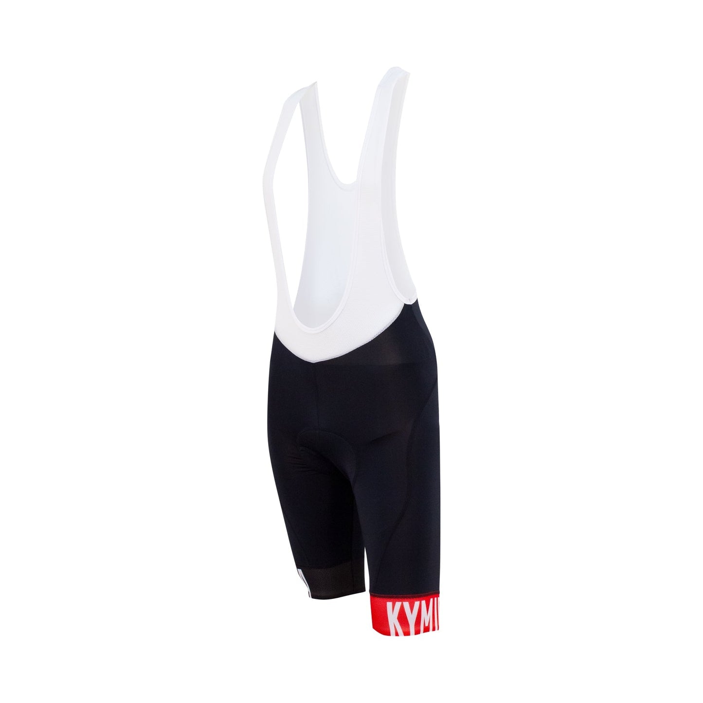 Luxury Men's Premium Infrared Onyx Bib Shorts by KYMIRA showcasing enhanced performance and recovery features, ideal for cycling enthusiasts.