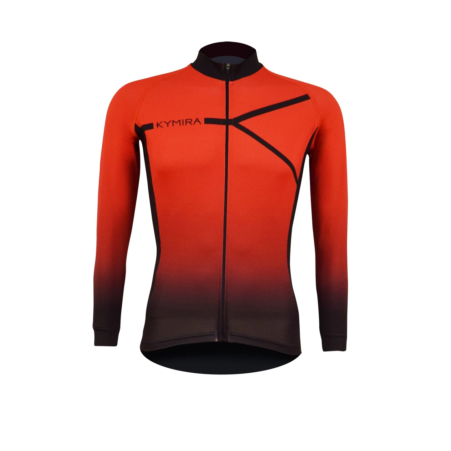 Men's Infrared PrO2 Long Sleeve Cycling Jersey by KYMIRA, showcasing hybrid race fit and breathable fabric for an elite cycling experience.