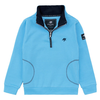 Elegant children's soft cotton West Coast sweatshirt featuring a charming Mullins Bay turtle print, perfect for layering on chilly days.