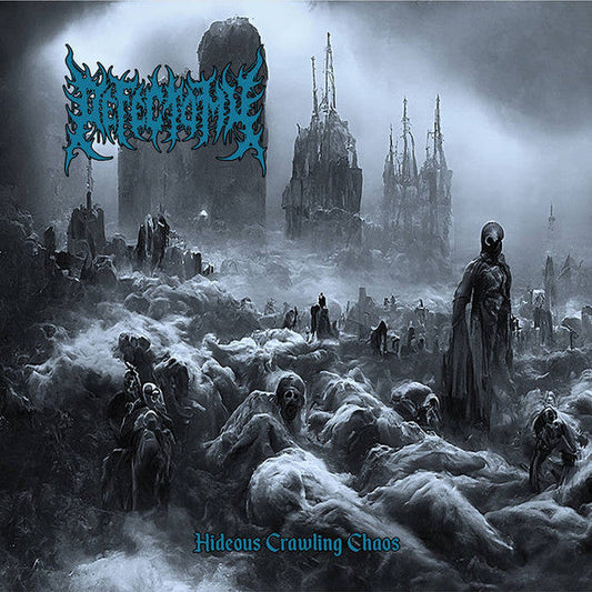 Defectomy - Hideous Crawling Chaos CD cover by Rancid Offal Records, showcasing captivating death metal artwork, perfect for collectors and enthusiasts.
