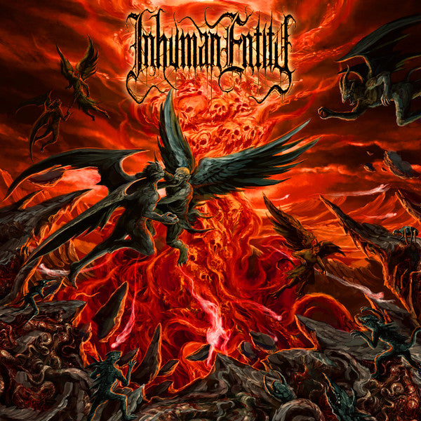 Inhuman Entity CD cover by Inhuman Entity, released by Rancid Offal Records, highlighting the unique Death Metal genre with striking artwork in a luxurious design.