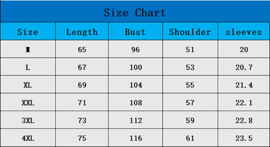 Men's Summer Casual Tee - Breathable, Relaxed Fit, O-Neck, & Versatile Solid Colours size chart detailing measurements for various sizes.