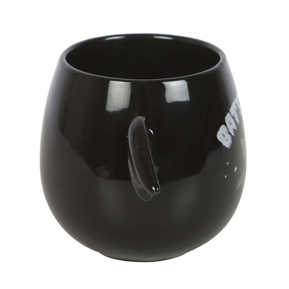 Elegant Gothic Bat Wing Mug crafted from premium ceramic, showcasing a distinct bat-wing design, perfect for coffee connoisseurs with a taste for the macabre.