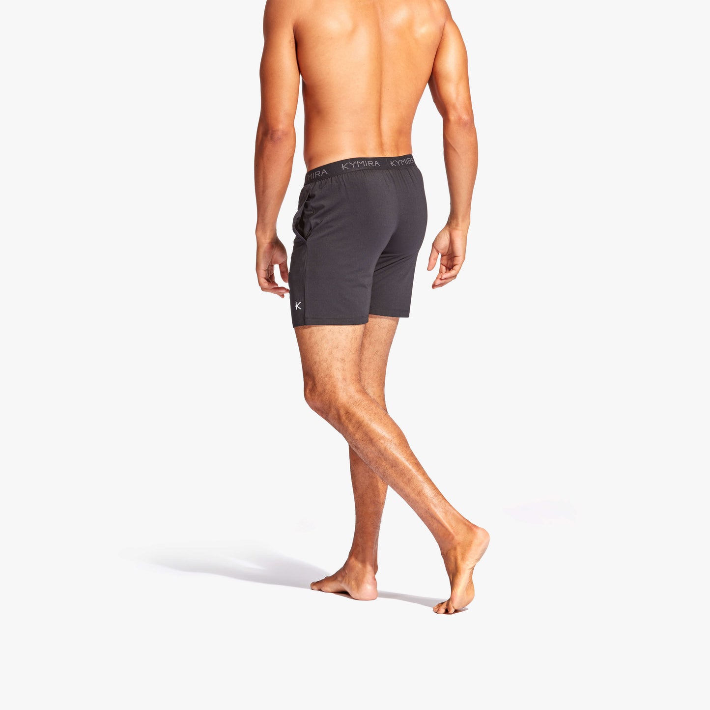 Close-up detail of KYMIRA Luxury Men's Infrared Recovery Sleepwear Shorts, emphasising soft fabric and comfort features suitable for sizes S to XXL.
