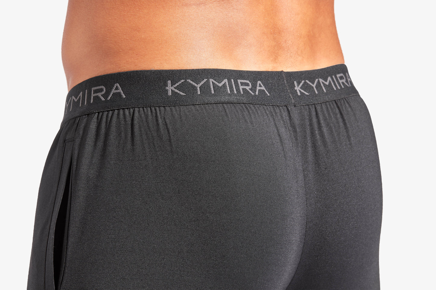 Luxury men's infrared sleepwear shorts by KYMIRA showcasing premium fabric and infrared technology to enhance recovery during sleep.